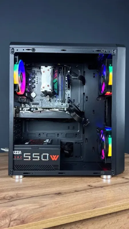 Збірка під замовлення: комп'ютер 1stPlayer F4 Black Tower / AMD Ryzen 5 3600 (6 (12) ядер по 3.6 - 4.2 GHz) / 16 GB DDR4 / 240 GB SSD / nVidia GeForce GTX 1660 Super, 6 GB GDDR6, 192-bit / 550W б/в - зображення 3