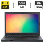 Ноутбук Lenovo ThinkPad L460 / 14" IPS / Core i7-6600U (2(4) ядра по 2.6-3.4GHz) / 8GB DDR3 / 240GB SSD / HD Graphics 520 / WebCam б/в