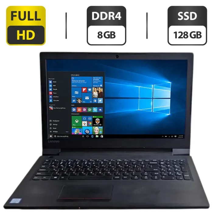 Ноутбук Б-клас Lenovo IdeaPad V110-15ISK / 15.6" (1920x1080) TN / Intel Core i3-6006U (2 (4) ядра по 2.0 GHz) / 8 GB DDR4 / 128 GB SSD / Intel HD Graphics 520 / WebCam б/в - зображення 1