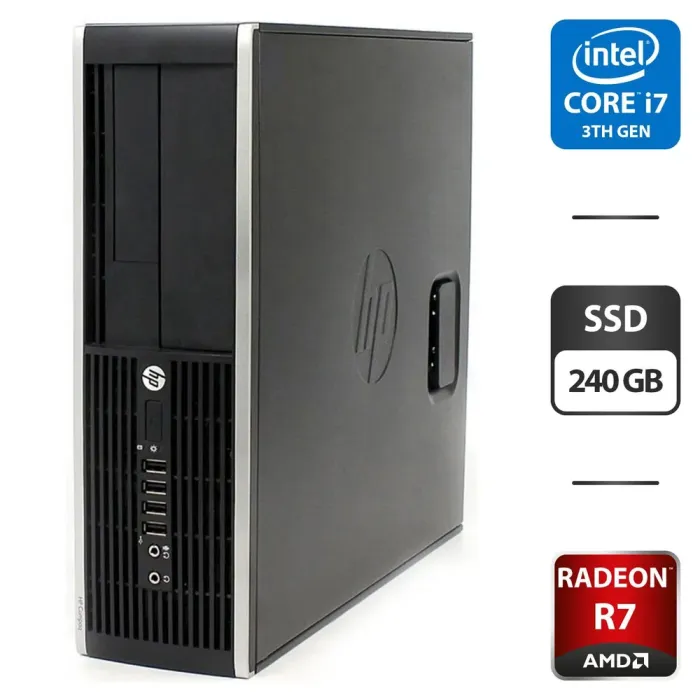 Ігровий ПК HP Compaq Pro 6300 SFF / Intel Core i7-3770 (4(8) ядра по 3.4-3.9 GHz) / 16GB DDR3 / 240GB SSD / AMD Radeon R7 350, 4GB GDDR3, 128-bit / DVI  б/в - зображення 1