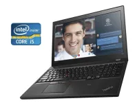 Ноутбук Б-клас Lenovo ThinkPad T560 / 15.6" (1366x768) TN / Intel Core i5-6200U (2 (4) ядра по 2.3 - 2.8 GHz) / 8 GB DDR3 / 256 GB SSD / Intel HD Graphics 520 / WebCam / Win 10 Pro б/в