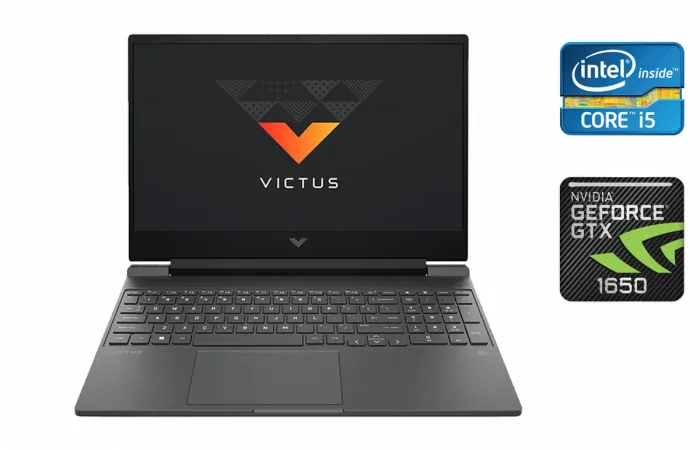 Ігровий ноутбук HP Victus 15 / 15.6" (1920x1080) IPS / Intel Core i5-12450H (8 (12) ядер по 3.3 - 4.4 GHz) / 16 GB DDR4 / 512 GB SSD / nVidia GeForce GTX 1650, 4 GB GDDR5, 128-bit / WebCam / HDMI б/в - зображення 1