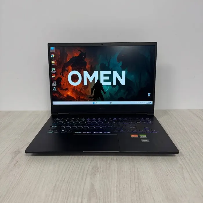 Ігровий ноутбук HP Omen 16z-xd000 / 16.0" (1920x1080) IPS / AMD Ryzen 5 7640HS (6 (12) ядра по 4,3 - 5,0 ГГц) / 16 ГБ DDR5 / 512 ГБ SSD / nVidia GeForce RTX 4050, 6 ГБ GDDR6, 96-біт / WebCam б/в - зображення 2