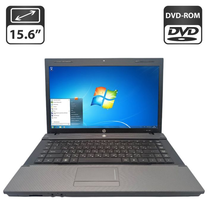 Ноутбук HP 620 / 15.6" (1366x768) TN / Intel Core 2 Duo T9300 (2 ядра по 2.5 GHz) / 6 GB DDR3 / 250 GB HDD / Intel Graphics / WebCam / DVD-ROM б/в - зображення 1