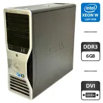 Комп'ютер Dell Precision T3500 Tower / Intel Xeon W3530 (4 (8) ядер по 2.8 - 3.06 GHz) / 6 GB DDR3 / 250 GB HDD + 250 GB HDD / nVidia Quadro FX 1800, 768 MB GDDR3, 192-bit / DVD-ROM / 525W б/в
