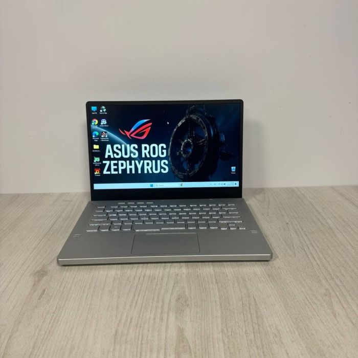 Ігровий ультрабук Asus ROG Zephyrus G14 GA401QM / 14" (1920x1080) IPS / AMD Ryzen 9 5900HS (8 (16) ядер по 3.0 - 4.6 GHz) / 16 GB DDR4 / 512 GB SSD / nVidia GeForce RTX 3060, 6 GB GDDR6, 192-bit б/в - изображение 2