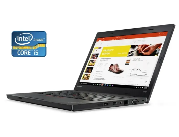 Ноутбук Б-клас Lenovo ThinkPad L470 / 14" (1366x768) TN / Intel Core i5-6200U (2 (4) ядра по 2.3 - 2.8 GHz) / 8 GB DDR4 / 256 GB SSD / Intel HD Graphics 520 / WebCam б/в - зображення 1