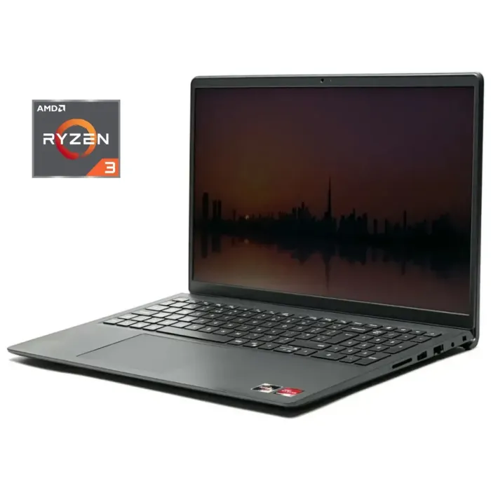Ультрабук Dell Vostro 3515 / 15.6" (1920x1080) IPS / AMD Ryzen 3 3250U (2 (4) ядра по 2.6 - 3.5 GHz) / 8 GB DDR4 / 160 GB SSD / AMD Radeon RX Vega 3 Graphics / WebCam / Win 10 Pro б/в - зображення 1