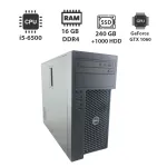 Ігровий ПК Dell Precision 3620 Tower / Intel Core i5-6500 (4 ядра 3,2 - 3,6 ГГц) / 16 ГБ DDR4 / 240 ГБ SSD + 1000 ГБ HDD / nVidia GeForce GTX 1060, 3 ГБ DDR5 192 біт / DVI, DP, HDMI б/в