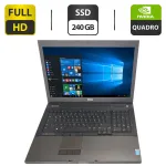 Мобільна робоча станція Dell Precision M6800 / 17.3" (1920x1080) TN / Intel Core i7-4910MQ (4 (8) ядра по 2.9 - 3.9 GHz) / 32 GB DDR3 / 240 GB SSD / nVidia Quadro K3100M, 4 GB GDDR5, 256-bit / WebCam б/в