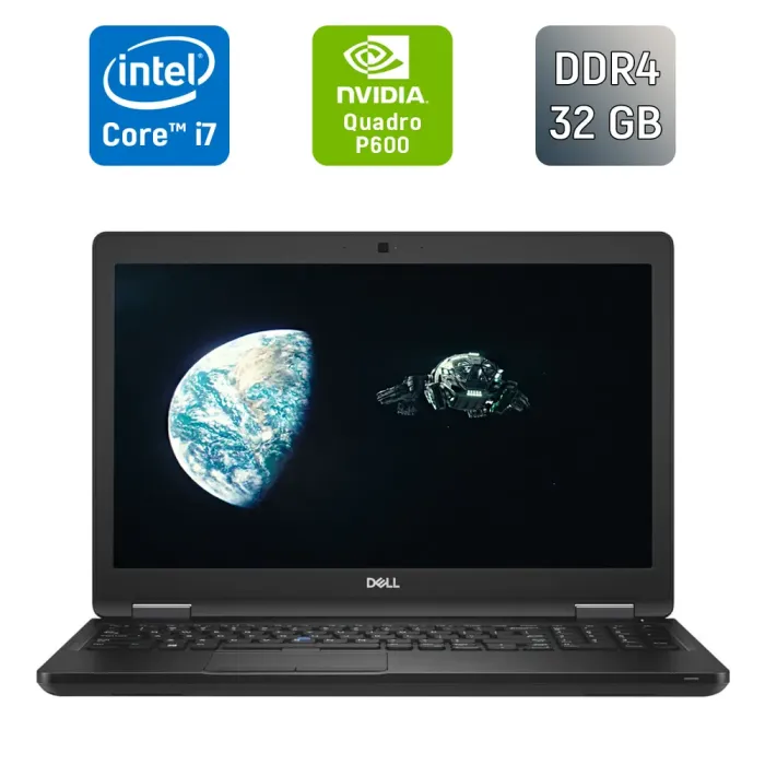 Мобільна робоча станція Dell Precision 3530 / 15,6" (1920x1080) IPS / Intel Core i7-8850H (6 (12) ядра по 2,6 - 4,3 ГГц) / 32 ГБ DDR4 / 512 ГБ SSD / nVidia Quadro P600, 4 ГБ GDDR5, 128-біт / WebCam / HDMI / Windows 10 б/в - зображення 1