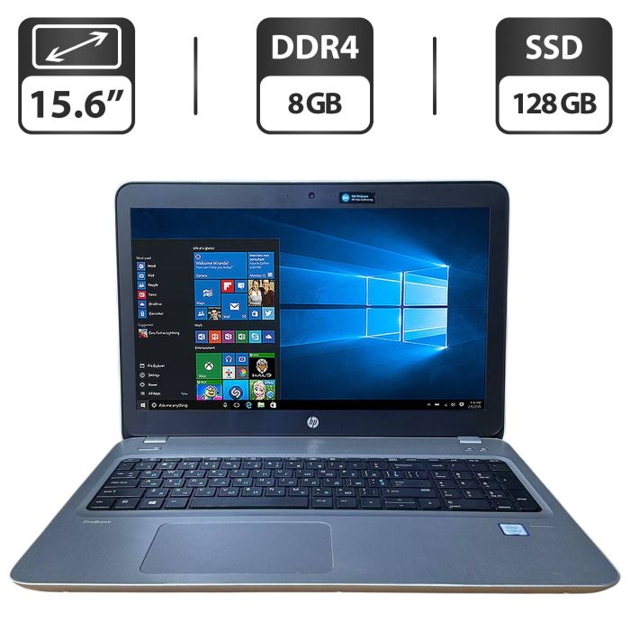 Ноутбук HP ProBook 450 G4 / 15.6" (1366x768) TN / Intel Core i5-7200U (2 (4) ядра по 2.5 - 3.1 GHz) / 8 GB DDR4 / 128 GB SSD / Intel HD Graphics 620 / WebCam / DVD-ROM б/в - изображение 1