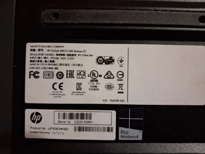 Неттоп Б-клас HP ProDesk 400 G1 TPC-F064-DM USFF / Intel Core i5-4590T (4 ядра по 2.0 - 3.0 GHz) / 8 GB DDR3 / 256 GB SSD / Intel HD Graphics 4600 / DisplayPort б/в - зображення 4