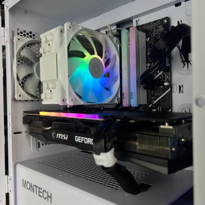 Збірка під замовлення: комп'ютер Montech Air 1000 ARGB White Tower / Intel Core i5-12400F (6 (12) ядер по 2.5 - 4.4 GHz) / 32 GB DDR4 / 1000 GB SSD M.2 / nVidia GeForce RTX 3070, 8 GB GDDR6, 256-bit / 750W б/в - зображення 7