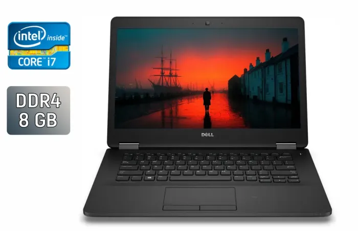 Ультрабук Dell Latitude E7470 / 14" (1920x1080) IPS / Intel Core i7-6600U (2 (4) ядра по 2.6 - 3.4 GHz) / 8 GB DDR4 / 256 GB SSD / Intel HD Graphics 520 / HDMI / WebCam / Windows 10 б/в - зображення 1