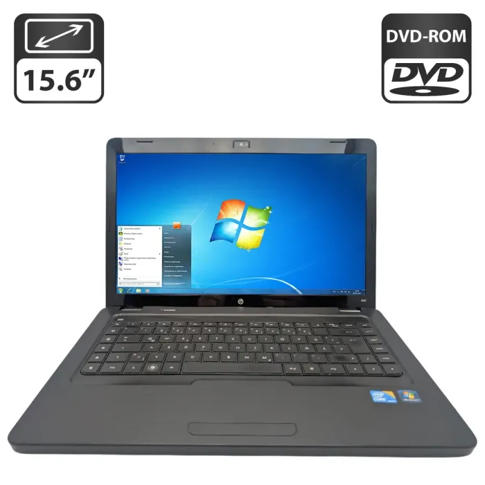 Ноутбук HP G62 / 15.6" (1366x768) TN / Intel Core i3-350M (2 (4) ядра по 2.26 GHz) / 6 GB DDR3 / 200 GB HDD / Intel Graphics / WebCam / DVD-ROM б/в - изображение 1