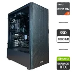 Ігровий ПК A-Data XPG Valor Mesh C Black Tower / AMD Ryzen 5 7500F (6 (12) ядра по 3.7 - 5.0 GHz) / 32 GB DDR5 / 1000 GB SSD M.2 / nVidia GeForce RTX 4060, 8 GB GDDR6, 128-bit / 750W / HDMI