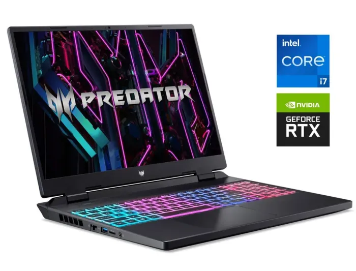 Ігровий ноутбук Б-клас Acer Predator Helios Neo 16 PHN16-71 / 16" (2560x1600) IPS / Intel Core i7-13700HX (16 (24) ядер по 2.1 - 5.0 GHz) / 16 GB DDR5 / 1000 GB SSD / nVidia GeForce RTX 4060, 8 GB GDDR6, 128-bit / WebCam / Win 11 Home б/в - зображення 1