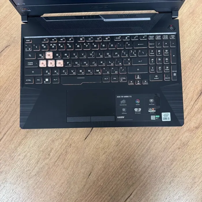 Ігровий ноутбук Asus TUF Gaming F15 FX506LHB / 15.6" (1920x1080) IPS / Intel Core i5-10300H (4 (8) ядра по 2.5 - 4.5 GHz) / 16 GB DDR4 / 512 GB SSD NVMe / nVidia GeForce GTX 1650, 4 GB GDDR6, 128-bit / WebCam б/в - зображення 7