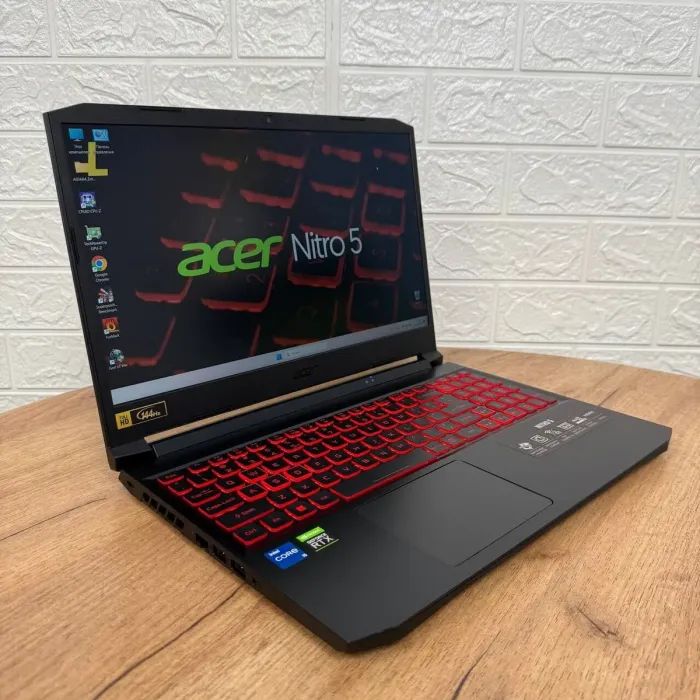Ігровий ноутбук Acer Nitro 5 AN515-57 / 15.6" (1920x1080) IPS / Intel Core i5-11400H (6 (12) ядер по 4.5 GHz) / 16 GB DDR4 / 512 GB SSD / nVidia GeForce RTX 3060, 6 GB GDDR6, 192-bit / WebCam б/в - зображення 4
