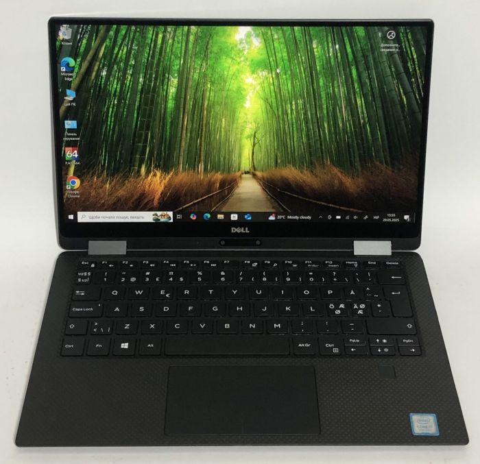 Ультрабук-трансформер Dell XPS 13 9365 / 13.3" (1920x1080) IPS Touch / Intel Core i7-7Y75 (2 (4) ядра по 1.3 - 3.6 GHz) / 16 GB DDR3 / 256 GB SSD / Intel HD Graphics 615 / WebCam / Win 10 Pro б/в - зображення 2