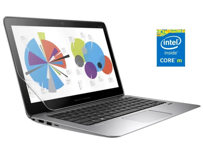 Нетбук HP EliteBook Folio 1020 G1 / 12.5" (1366x768) TN / Intel Core M-5Y71 (2 (4) ядра по 1.2 - 2.9 GHz) / 8 GB DDR3 / 256 GB SSD / Intel HD Graphics 5300 / WebCam / Win 10 Pro б/в - зображення 1