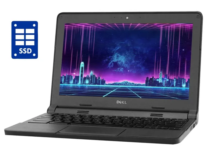 Нетбук Б-клас Dell Chromebook 3120 / 11.6" (1366x768) TN / Intel Celeron N2840 (2 ядра по 2.2 - 2.58 GHz) / 4 GB DDR3 / 16 GB SSD / Intel HD Graphics / WebCam б/в - зображення 1