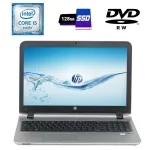 Ноутбук Б-клас HP ProBook 450 G3 / 15.6" TN Touch / Core i5-6200U (2(4) ядра по 2.3-2.8GHz) / 4GB DDR4 / 128GB SSD /HD Graphics 520 / WebCam / DVD-RW / HDMI б/в