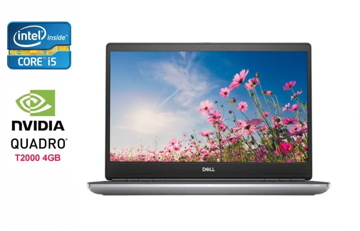 Мобільна робоча станція Dell Precision 7550 / 15.6" (1920x1080) IPS / Intel Core i5-10400H (4 (8) ядра по 2.6 - 4.6 GHz) / 16 GB DDR4 / 480 GB SSD / nVidia Quadro T2000, 4 GB GDDR5, 128-bit / Fingerprint / Windows 10 б/в - зображення 1