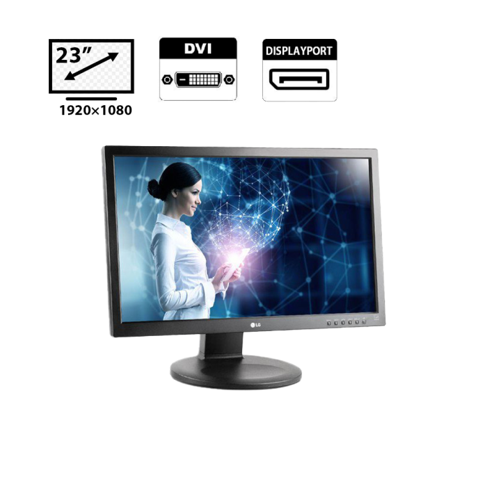 Монітор LG 23MB35PM-B / 23" (1920x1080) IPS / DVI, DisplayPort б/в - зображення 1