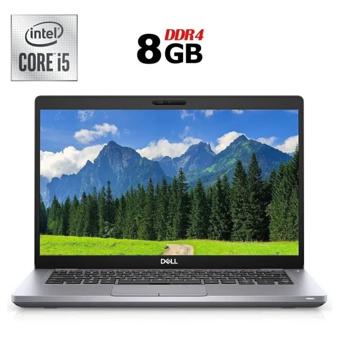 Ультрабук Dell Latitude 5410 / 14" (1920x1080) IPS Touch / Intel Core i5-10210U (4 (8) ядра по 1.7 - 4.4 GHz) / 8 GB DDR4 / 256 GB SSD / Intel UHD Graphics / WebCam б/в - зображення 1