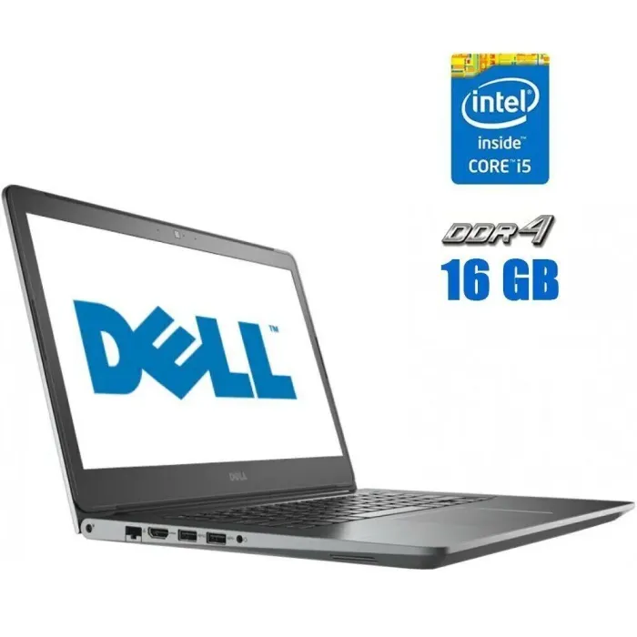Ноутбук Б-клас Dell Vostro 5568 / 15.6" (1920x1080) TN / Intel Core i5-7200U (2 (4) ядра по 2.5 - 3.1 GHz) / 16 GB DDR4 / 256 GB SSD / Intel HD Graphics 620 / WebCam б/в - зображення 1