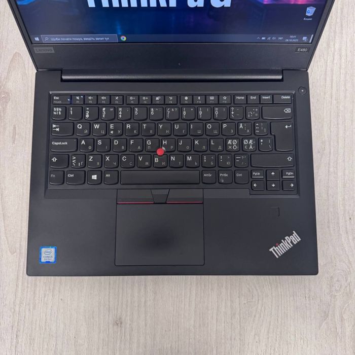 Ноутбук Lenovo ThinkPad E480 / 14" (1920x1080) IPS / Intel Core i5-8250U (4 (8) ядра по 1.6 - 3.4 GHz) / 8 GB DDR4 / 256 GB SSD NVMe / Intel UHD Graphics 620 / WebCam б/в - зображення 8