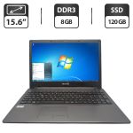 Ноутбук Terra Mobile 1513A / 15.6" (1366x768) TN / Intel Pentium N3700 (4 ядра по 1.6 - 2.4 GHz) / 8 GB DDR3 / 120 GB SSD / Intel HD Graphics / WebCam / DVD-ROM / АКБ не тримає заряд б/в