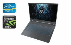 Ігровий ноутбук MSI Stealth 15M A11UEKV / 15.6" (1920x1080) IPS / Intel Core i7-11375H (4 (8) ядра по 3.0 - 5.0 GHz) / 16 GB DDR4 / 512 GB SSD / nVidia GeForce RTX 3060, 6 GB GDDR6, 192-bit / WebCam / Windows 10 Home б/в