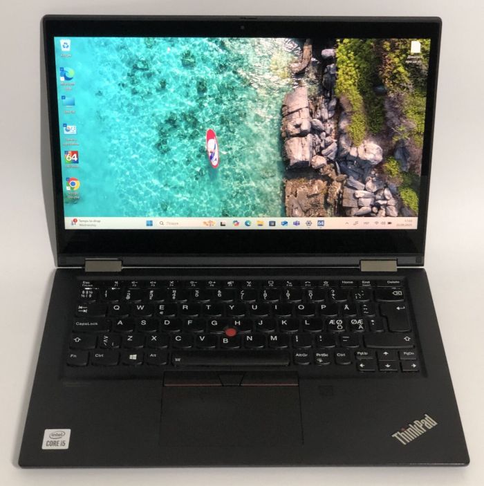 Ультрабук-трансформер Б-клас Lenovo ThinkPad X13 Yoga G1 / 13.3" (1920x1080) IPS Touch / Intel Core i5-10210U (4 (8) ядра по 1.6 - 4.2 GHz) / 8 GB DDR4 / 256 GB SSD / Intel UHD Graphics / WebCam / Win 10 Pro б/в - зображення 2