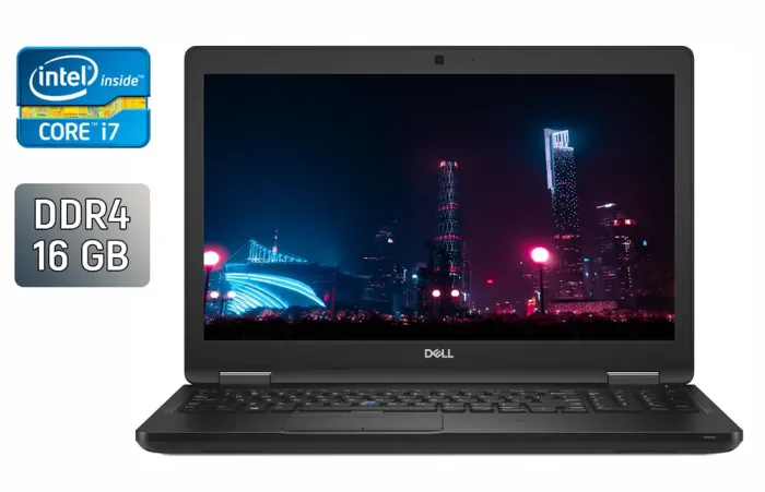 Ультрабук Б-клас Dell Latitude 5590 / 15.6" (1920x1080) IPS / Intel Core i7-8650U (4 (8) ядра по 1.9 - 4.2 GHz) / 16 GB DDR4 / 256 GB SSD / Intel UHD Graphics 620 / WebCam / SIM б/в - зображення 1