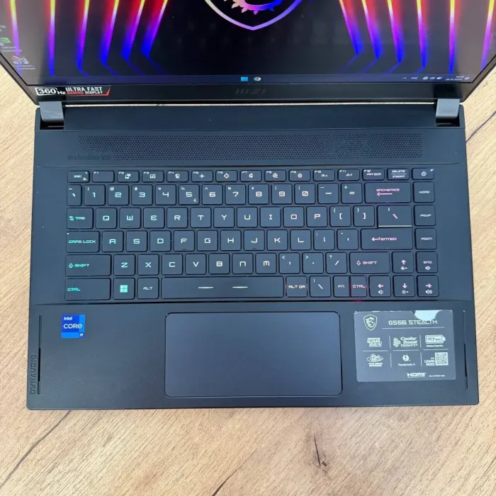 Ігровий ноутбук Б-клас MSI GS66 Stealth 11UH / 15.6" (1920x1080) IPS / Intel Core i9-11900H (8 (16) ядер по 2.1 - 4.9 GHz) / 16 GB DDR4 / 512 GB SSD / nVidia GeForce RTX 3080, 16 GB GDDR6, 256-bit / WebCam б/в - зображення 7