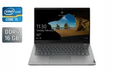 Ультрабук Lenovo ThinkBook 14 G2 / 14" (1920x1080) IPS / Intel Core i5-1135G7 (4 (8) ядра по 2.4 - 4.2 GHz) / 16 GB DDR4 / 512 GB SSD / Intel Iris Xe Graphics / WebCam / TouchID б/в