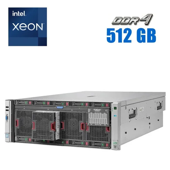 Сервер HP ProLiant DL580 Gen9 4U Rack / 4x Intel Xeon Processor E7-8891 v4 (10 (20) ядер по 2.8 - 3.5 GHz) / 512 GB DDR4 / Без HDD / Matrox G200 Graphics / 4x 1500W б/в - зображення 1