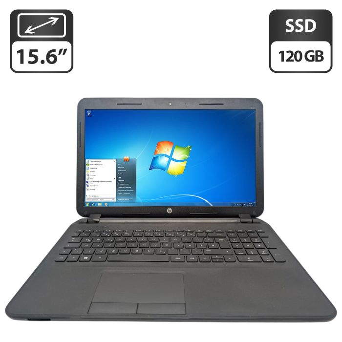 Ноутбук HP 255 G2 / 15.6" (1366x768) TN / AMD E2-3800 (4 ядра по 1.3 GHz) / 8 GB DDR3 / 120 GB SSD / AMD Radeon HD 8280 Graphics / WebCam / DVD-ROM б/в - изображение 1