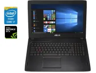 Ігровий ноутбук Б-клас Asus FX502VMZ / 15.6" (1920x1080) IPS / Intel Core i7-7700HQ (4 (8) ядра по 2.8 - 3.8 GHz) / 8 GB DDR4 / 128 GB SSD + 1000 GB HDD / nVidia GeForce GTX 1060, 3 GB GDDR5, 192-bit / WebCam б/в