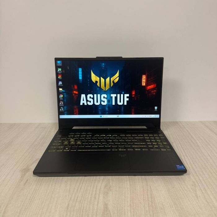 Ігровий ноутбук Asus TUF Gaming F15 FX507ZI / 15,6" (1920x1080) IPS / Intel Core i7-12700H (14 (20) ядер по 3,5 - 4,7 ГГц) / 32 ГБ DDR4 / 512 ГБ SSD / nVidia GeForce RTX 4070, 8 ГБ GDDR6, 128-біт / Веб-камера б/в - зображення 2