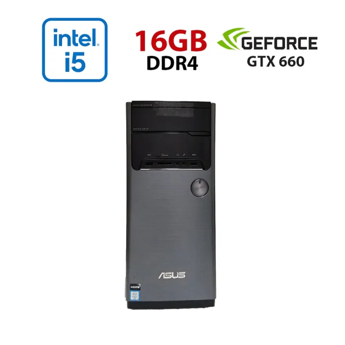 Ігровий ПК Asus M32CD-AS31 / Intel Core i5-6400 (4 ядра по 2,7 - 3,3 ГГц) / 16 ГБ DDR4 / 512 ГБ SSD / nVidia GeForce GTX 660, 2 ГБ GDDR5, 192-біт / Wi-Fi / Win 10 Lic б/в - изображение 1