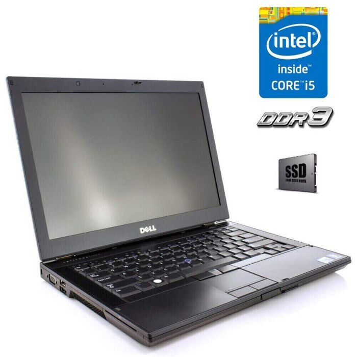 Ноутбук Dell Latitude E6410 / 14.1" (1280x800) TN / Intel Core i5-560M (2 (4) ядра по 2.67 - 3.0 GHz) / 4 GB DDR3 / 120 GB SSD / Intel HD Graphics / WebCam / АКБ не дарує б/в - зображення 1