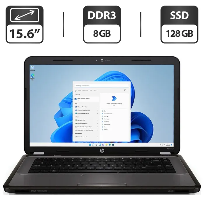 Ноутбук HP Pavilion G6 / 15.6" (1366x768) TN / Intel Core i5-3210M (2 (4) ядра по 2.5 - 3.1 GHz) / 8 GB DDR3 / 128 GB SSD / Intel HD Graphics 4000 / WebCam б/в - зображення 1
