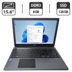 Ноутбук Б-клас Acer Aspire E1 V5WE2 / 15.6" (1366x768) TN / Intel Core i7-4500U (2 (4) ядра по 1.8 - 3.0 GHz) / 8 GB DDR3 / 128 GB SSD / Intel HD Graphics 4400 / WebCam б/в