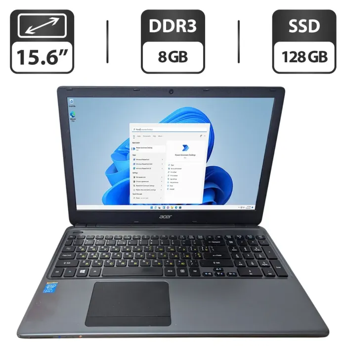 Ноутбук Б-клас Acer Aspire E1 V5WE2 / 15.6" (1366x768) TN / Intel Core i7-4500U (2 (4) ядра по 1.8 - 3.0 GHz) / 8 GB DDR3 / 128 GB SSD / Intel HD Graphics 4400 / WebCam б/в - зображення 1