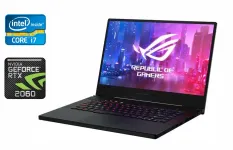 Ігровий ноутбук Asus Zephyrus M GU502G / 15.6" (1920x1080) IPS / Intel Core i7-9750H (6 (12) ядер по 2.6 - 4.5 GHz) / 16 GB DDR4 / 1000 GB SSD / nVidia GeForce RTX 2060, 6 GB GDDR6, 192-bit / HDMI / Windows 10 б/в