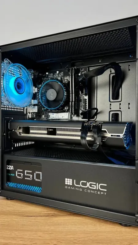 Збірка під замовлення: ігровий ПК Logic Concept Portos ARGB Mini Black Tower / Intel Core i3-12100F (4 (8) ядер по 3.3 - 4.3 GHz) / 16 GB DDR4 / 1000 GB SSD M.2 / AMD Radeon RX 5700 XT, 8 GB GDDR6, 256-bit / 650W б/в - зображення 5